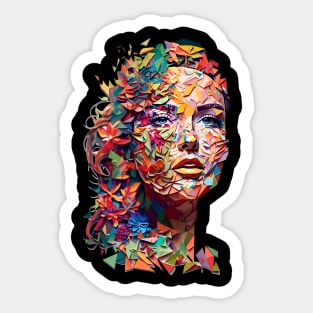 Woman made of Flowers Sticker